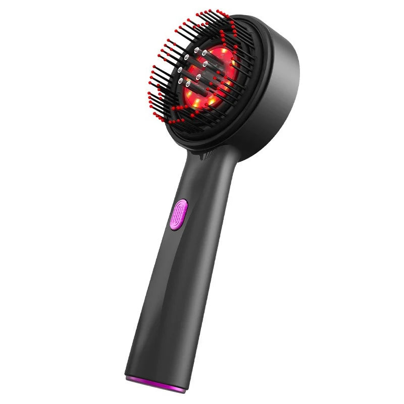 Dark graphite grey LUNOVA-XO red light scalp massage brush