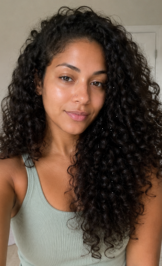 Scalp brush shown in use